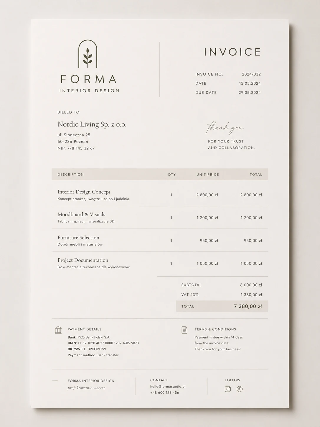 Rechnungsdesign